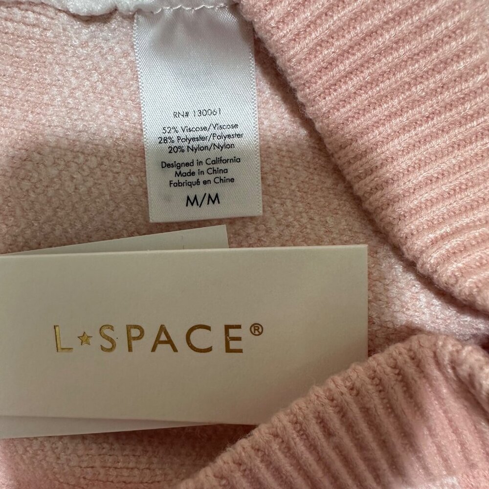 L*Space Size M Francie Short Pink White Gingham Knit Ribbed High Rise NEW NWT - Picture 12 of 13